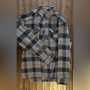 Fox XL blue grey back flannel